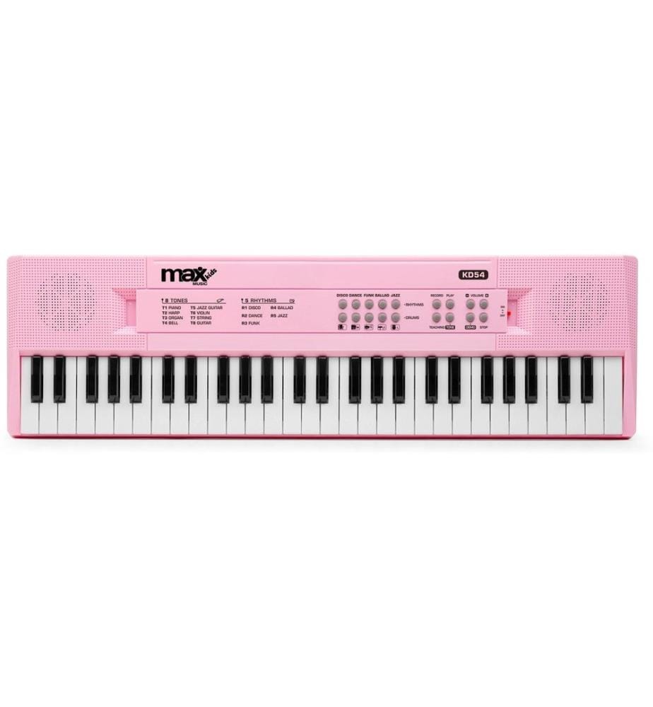 MAX Clavier KD54P Clavier musical électronique portable rose