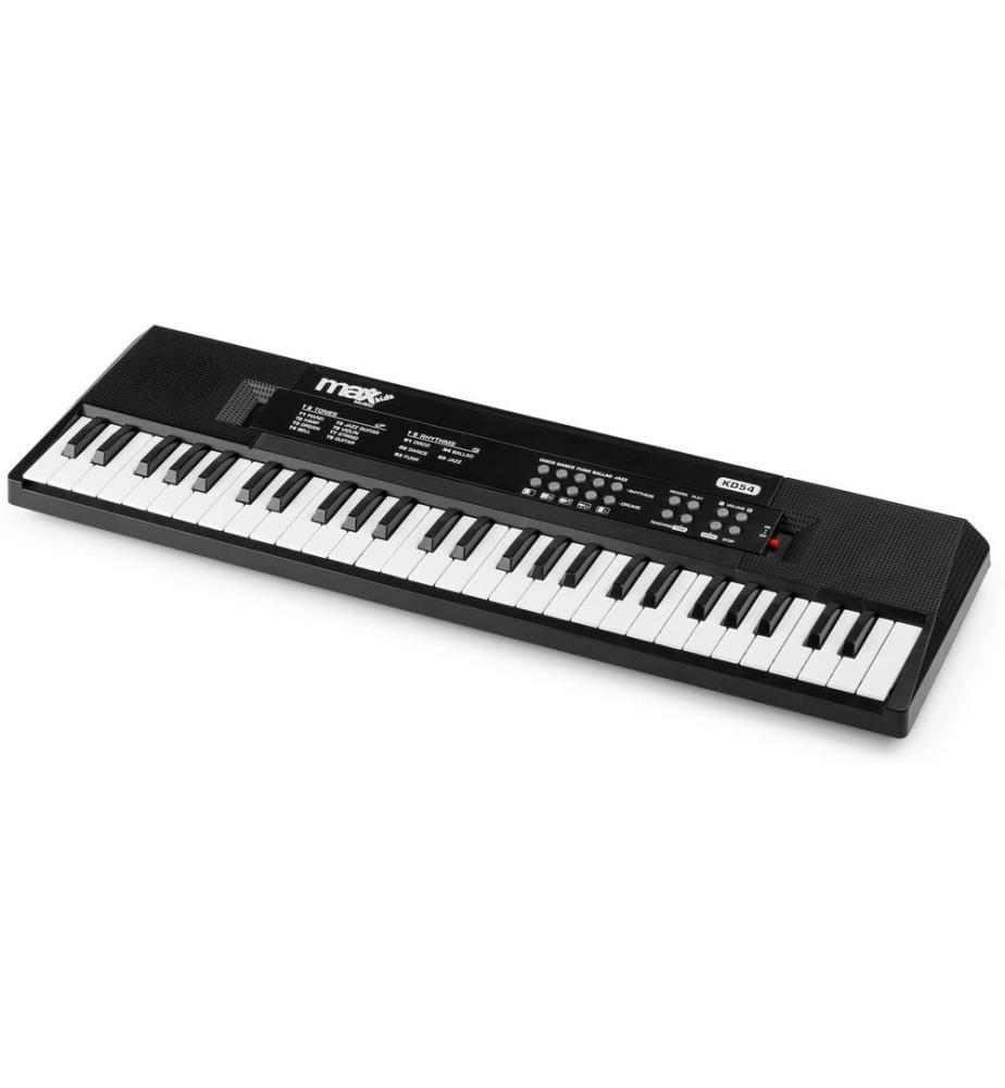 MAX Clavier KD54 Clavier portable pour enfants avec micro Noir
