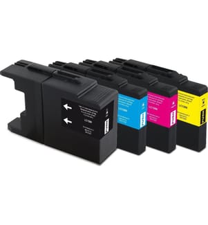 GENERIC INK - Encre Brother LC1280 XL Multipack noir/Cyan/Magenta/Yellow