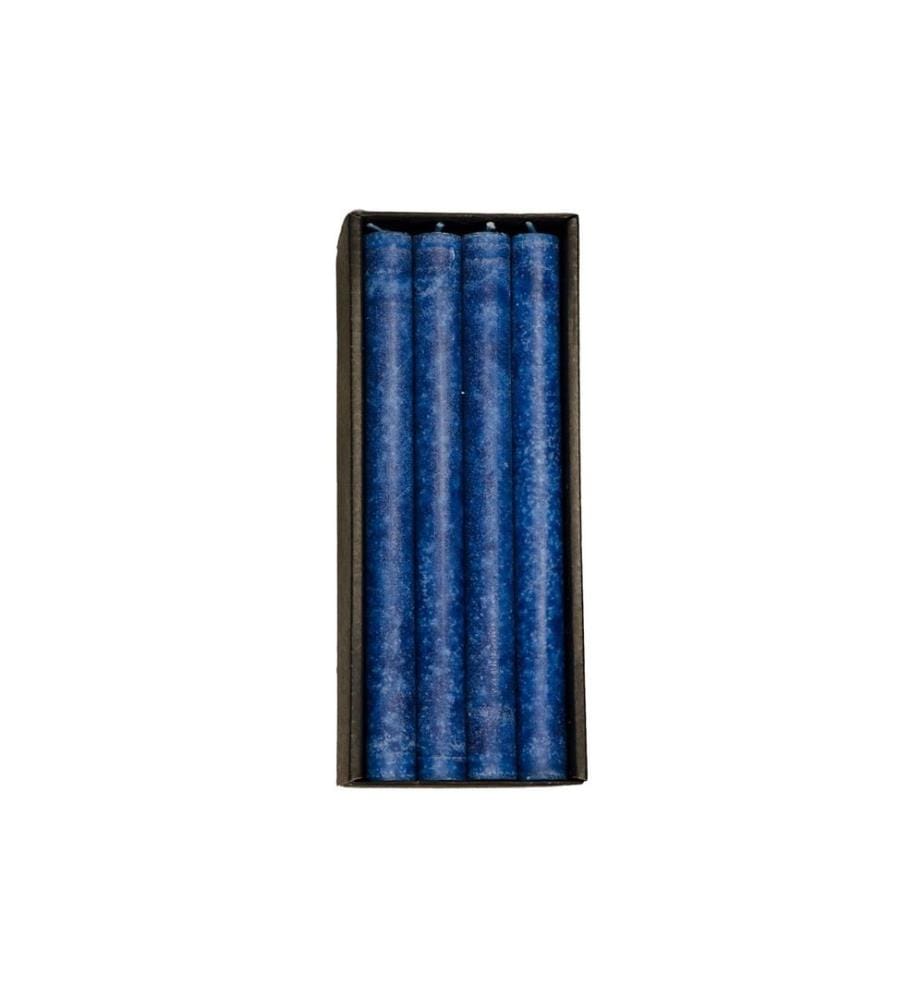 SCHULTHESS KERZEN - Stabkerze Dunkelblau 4 Stück, 24 x 2.2 cm