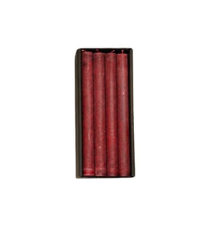 SCHULTHESS KERZEN - Bougie droite Rouge foncé 4 pièces, 24 x 2.2 cm