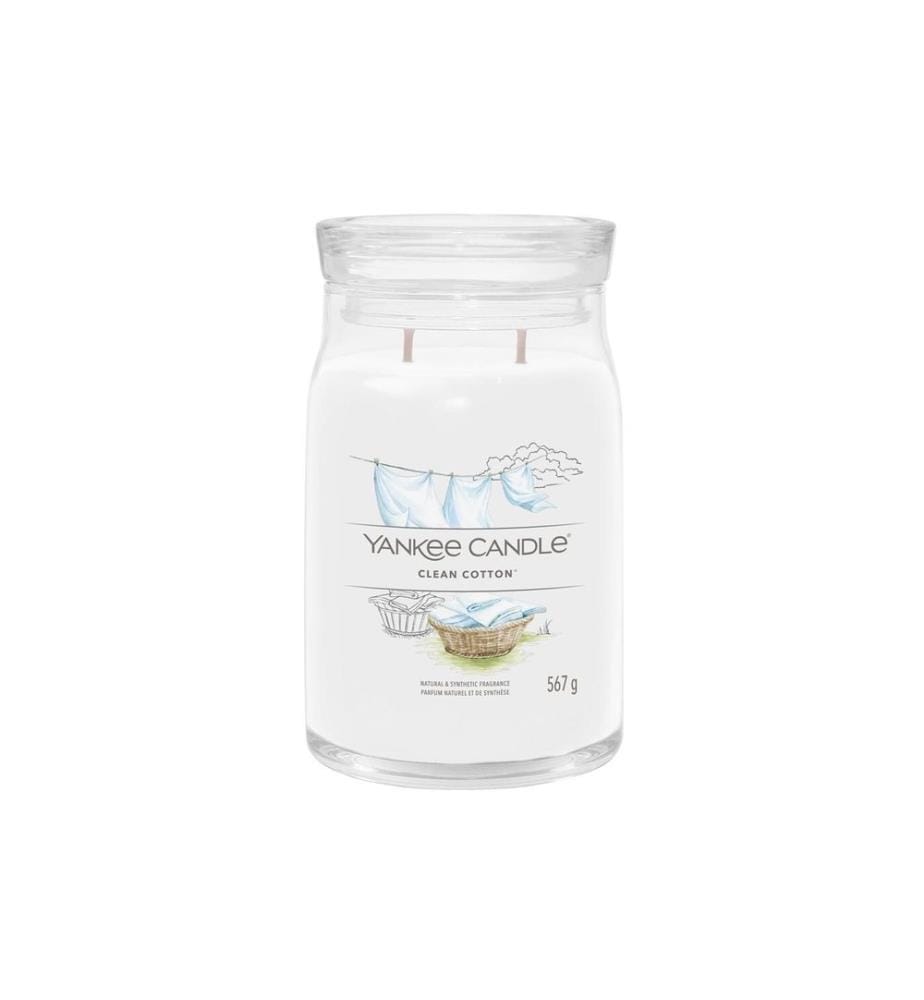 YANKEE CANDLE - Signature Duftkerze Clean Cotton Signature Large Jar