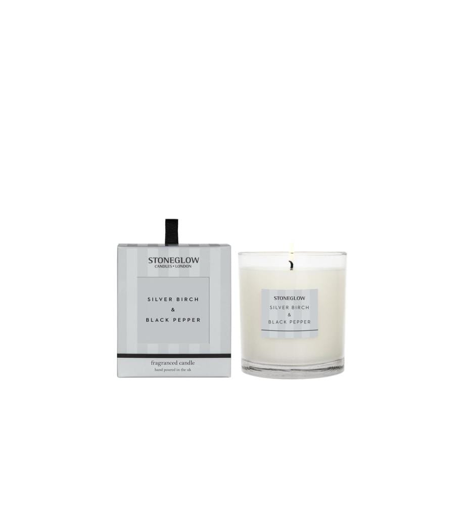Stoneglow - Duftkerze Silver Birch & Black Pepper 220 g