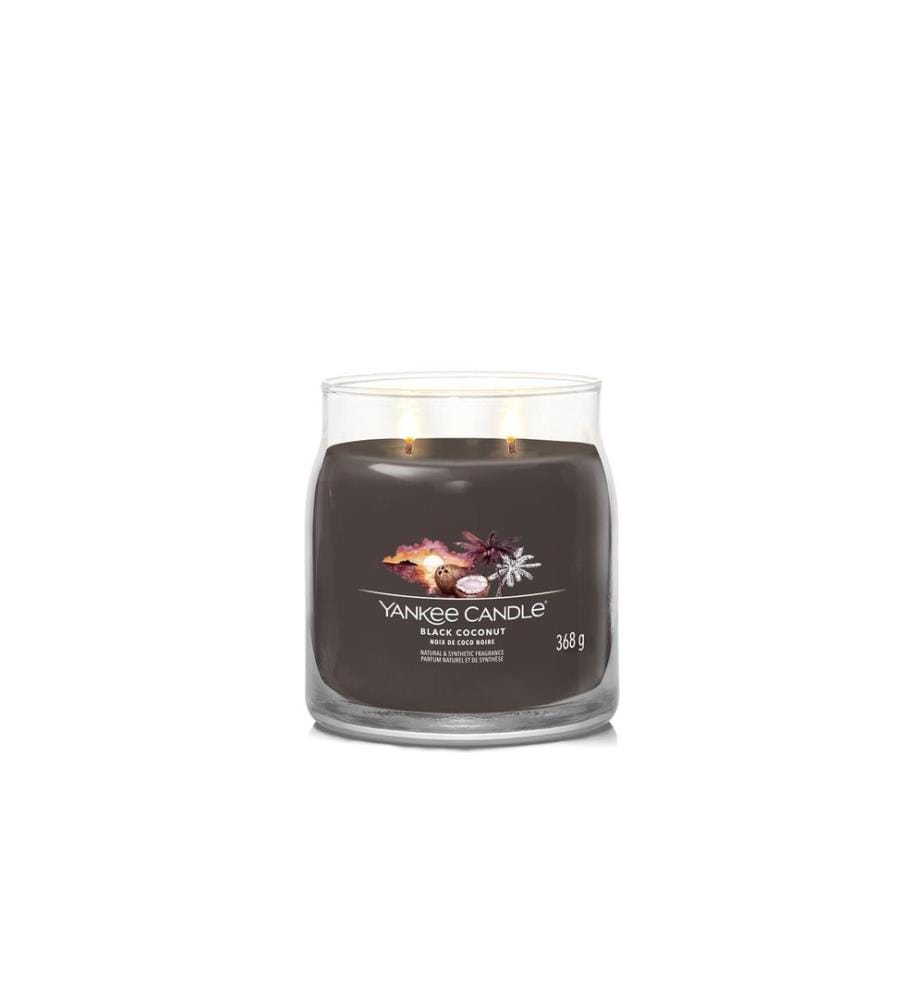 YANKEE CANDLE - Signature Duftkerze Black Coconut Signature Medium Jar