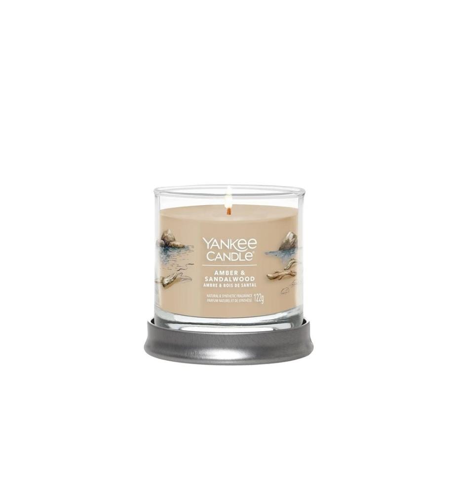 YANKEE CANDLE - Signature Duftkerze Amber & Sandalwood Signature Small Tumbler