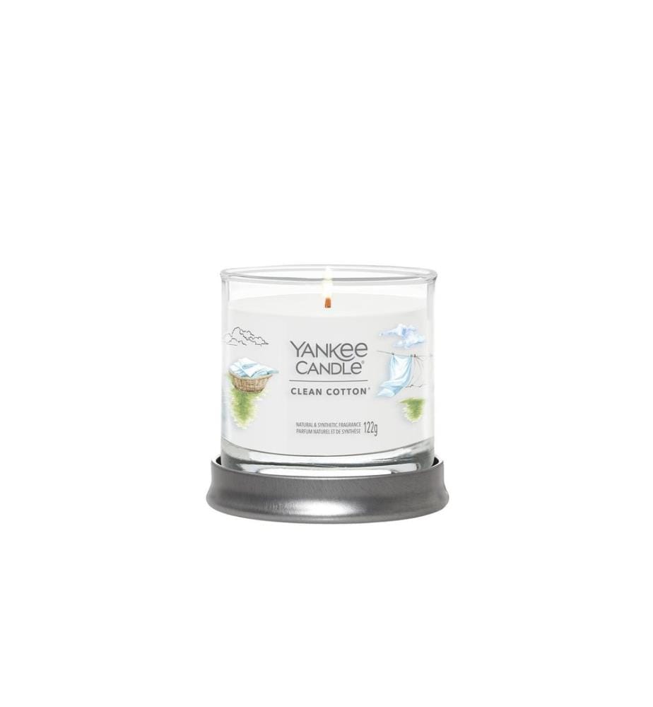 YANKEE CANDLE - Signature Bougie parfumée Clean Cotton Signature Small Tumbler