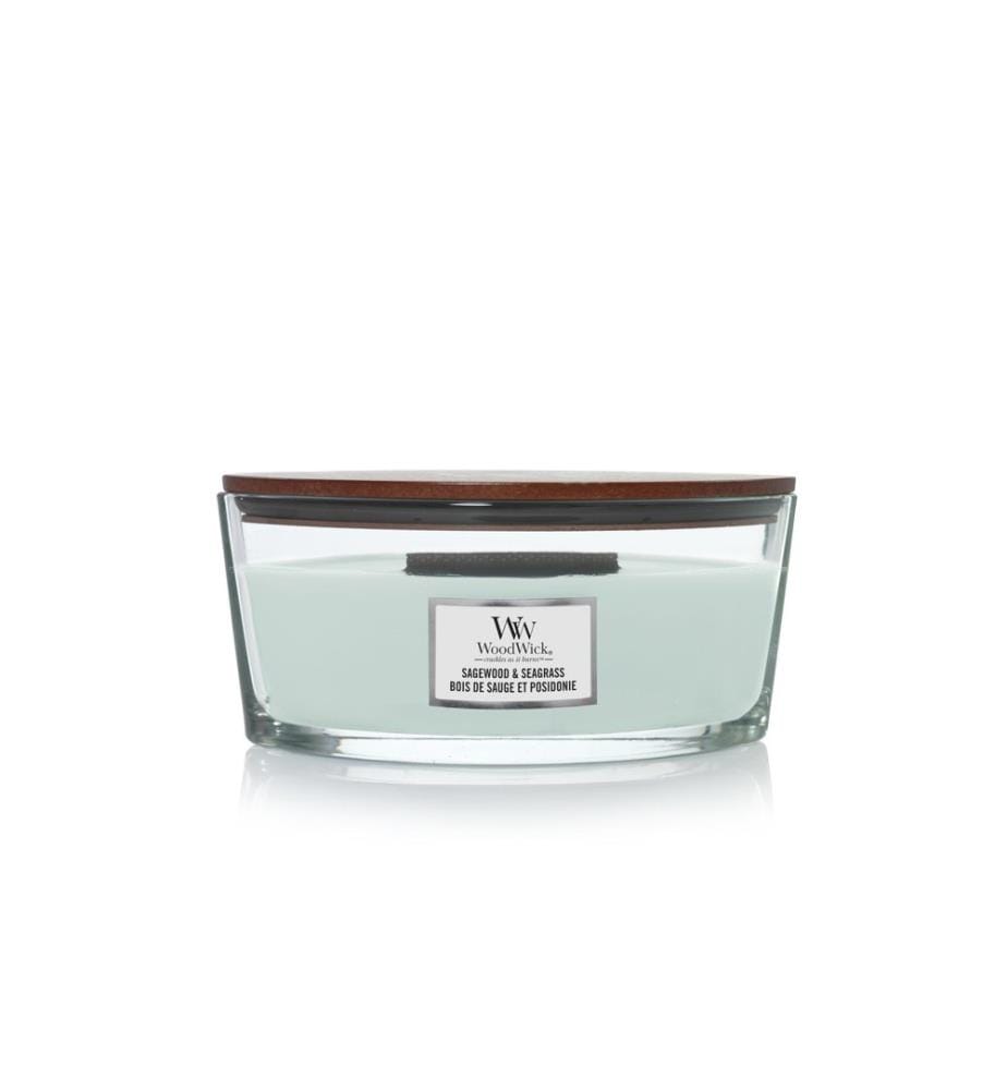 Woodwick - Duftkerze Sagewood & Seagrass Ellipse