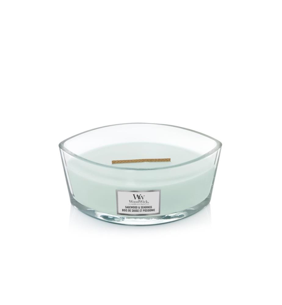 Woodwick - Duftkerze Sagewood & Seagrass Ellipse