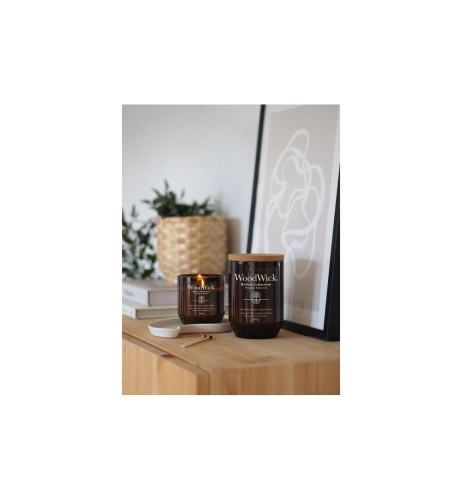 Woodwick - Duftkerze Black Currant & Rose ReNew Medium Jar