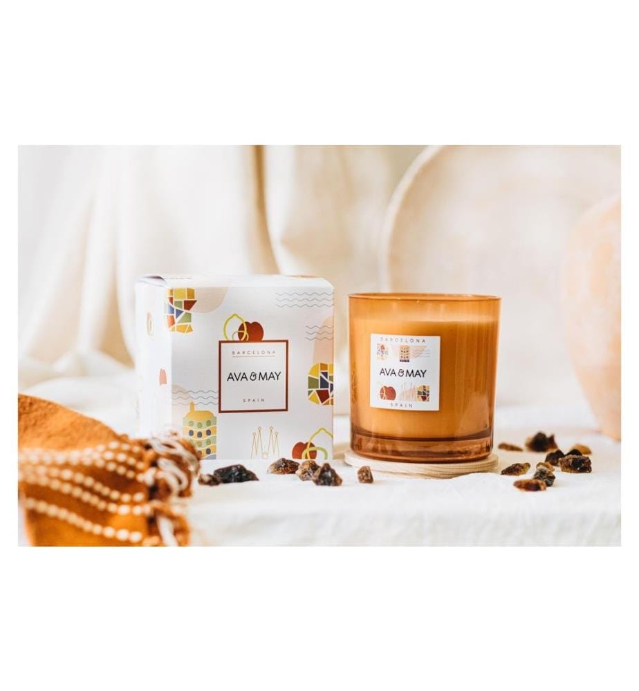 AVA & MAY - Bougie parfumée Barcelone Grand, 500 g