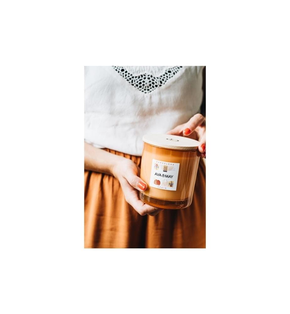 AVA & MAY - Bougie parfumée Barcelone Grand, 500 g