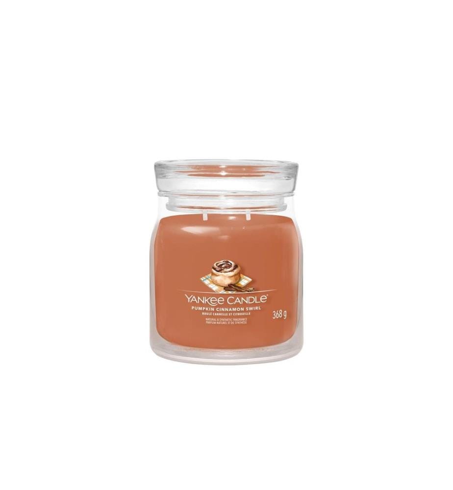 YANKEE CANDLE - Signature Duftkerze Pumpkin Cinnamon Swirl Signature Medium Jar