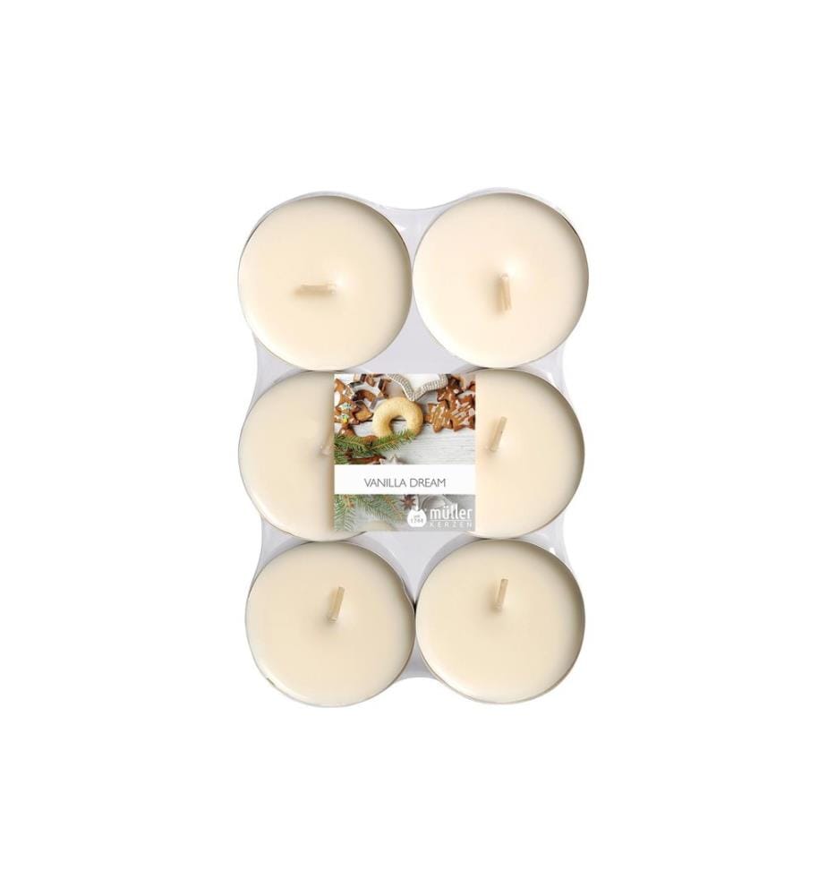 müller Kerzen Duftkerze Maxi Vanilla Dream Vanilla, 6 Stück