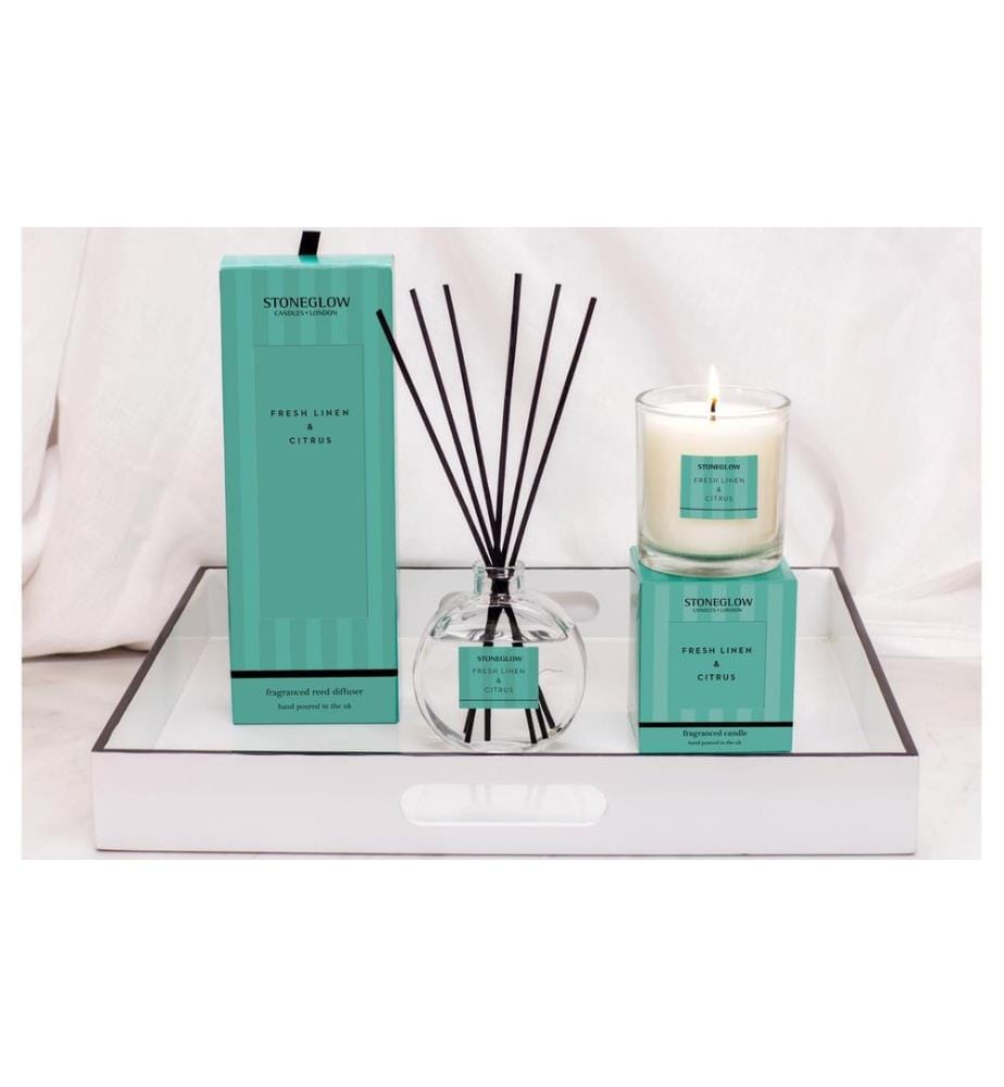 Stoneglow - Bougie parfumée Fresh Linen & Citrus 220 g