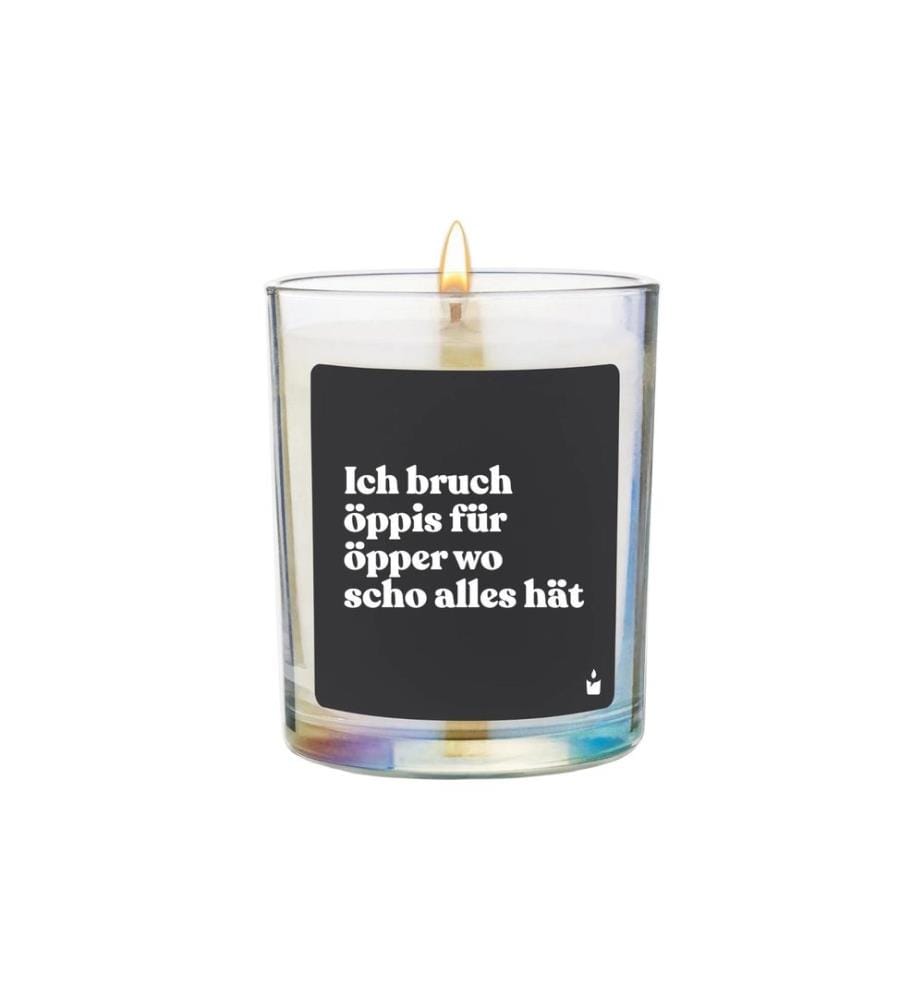 ChattyCandles - Duftkerze Ich bruch öppis 6.7 x 8 cm