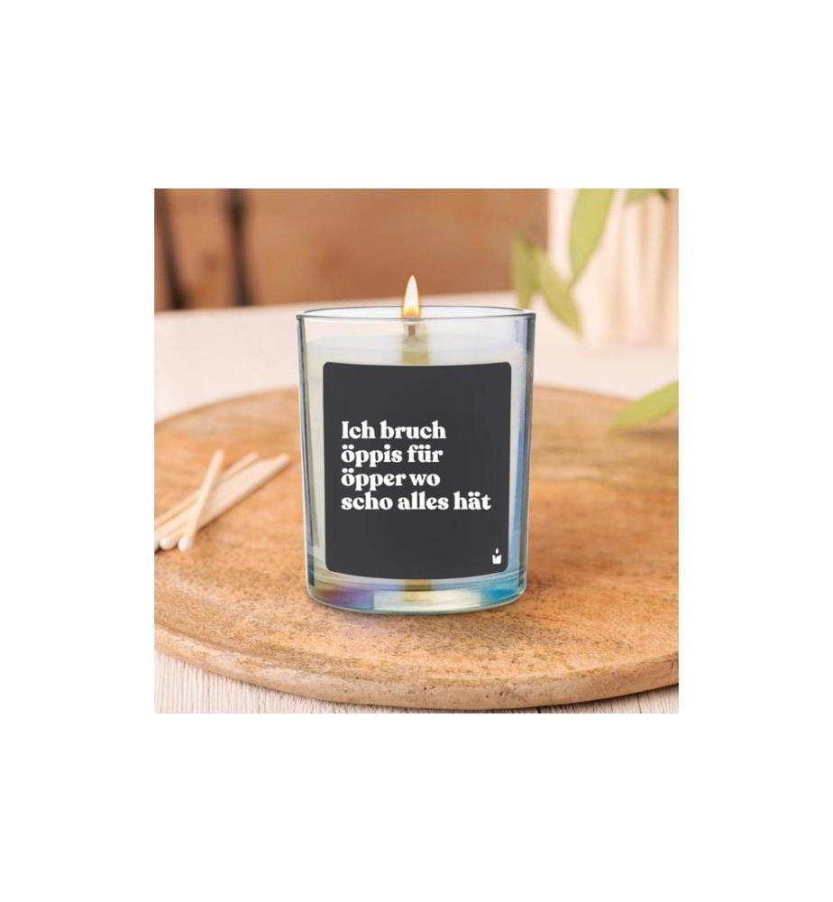 ChattyCandles - Duftkerze Ich bruch öppis 6.7 x 8 cm