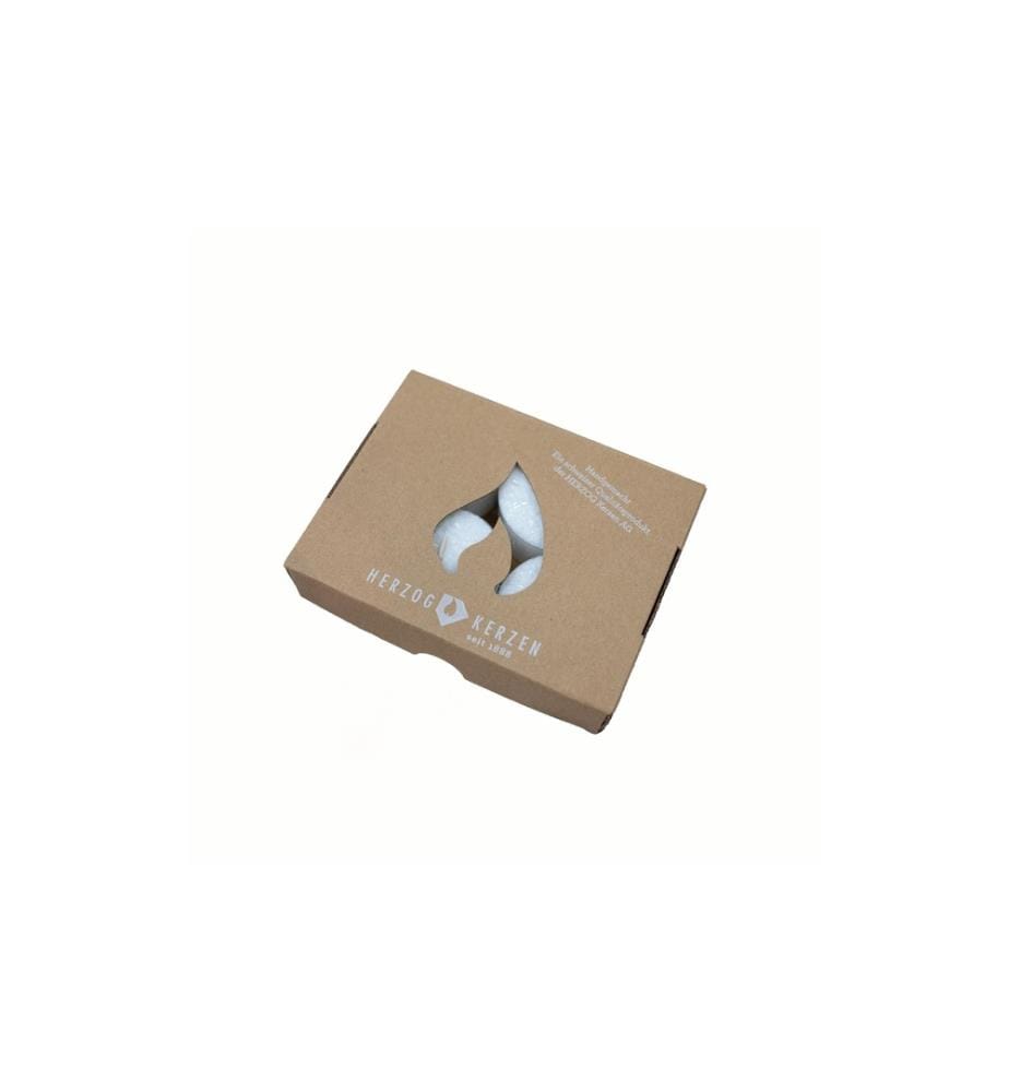 HERZOG KERZEN AG - Teelichter Kristallo Ø 4 cm 9 Stück, Weiss