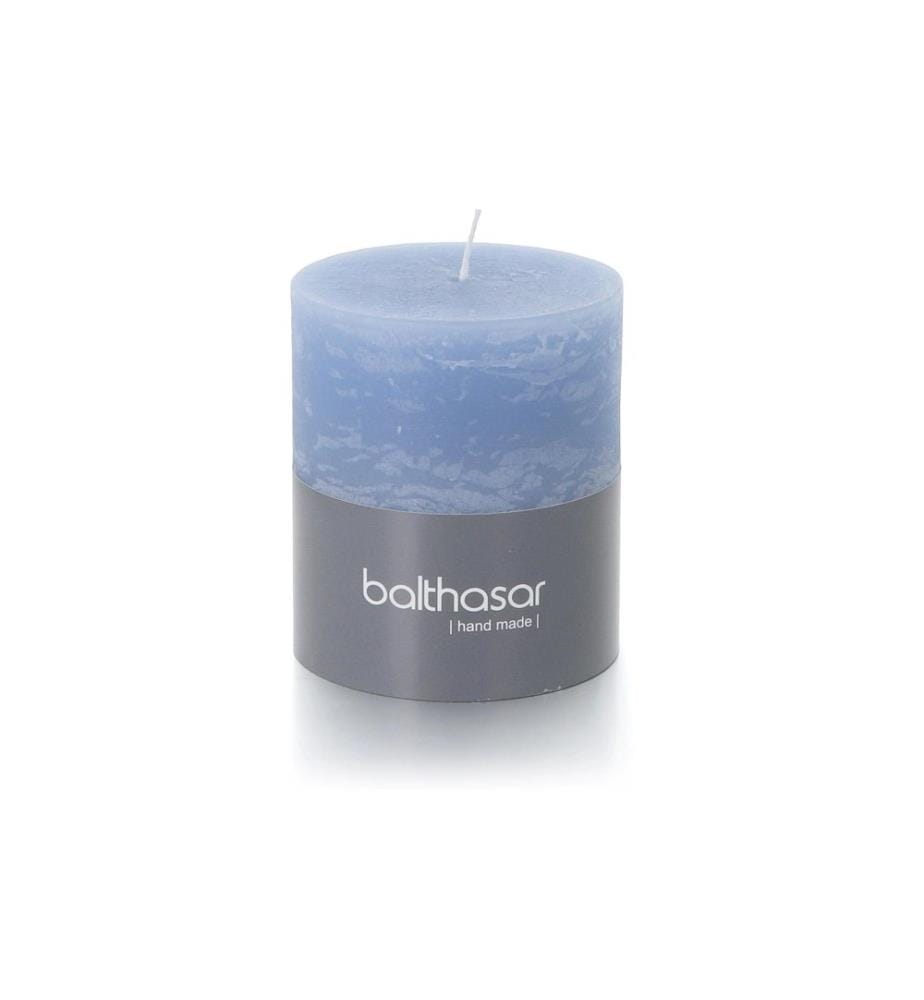 BALTHASAR - Zylinderkerze Rustico 7 x 8 cm, Denim