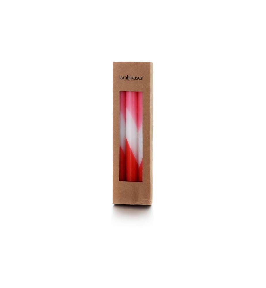 BALTHASAR - Stabkerze Dip Dye Rot, 1 Stück