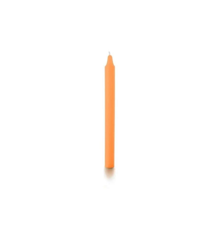 BALTHASAR - Bougie droite 27.5 cm x 2.2 cm, Orange fluo, 16 Pièce/s