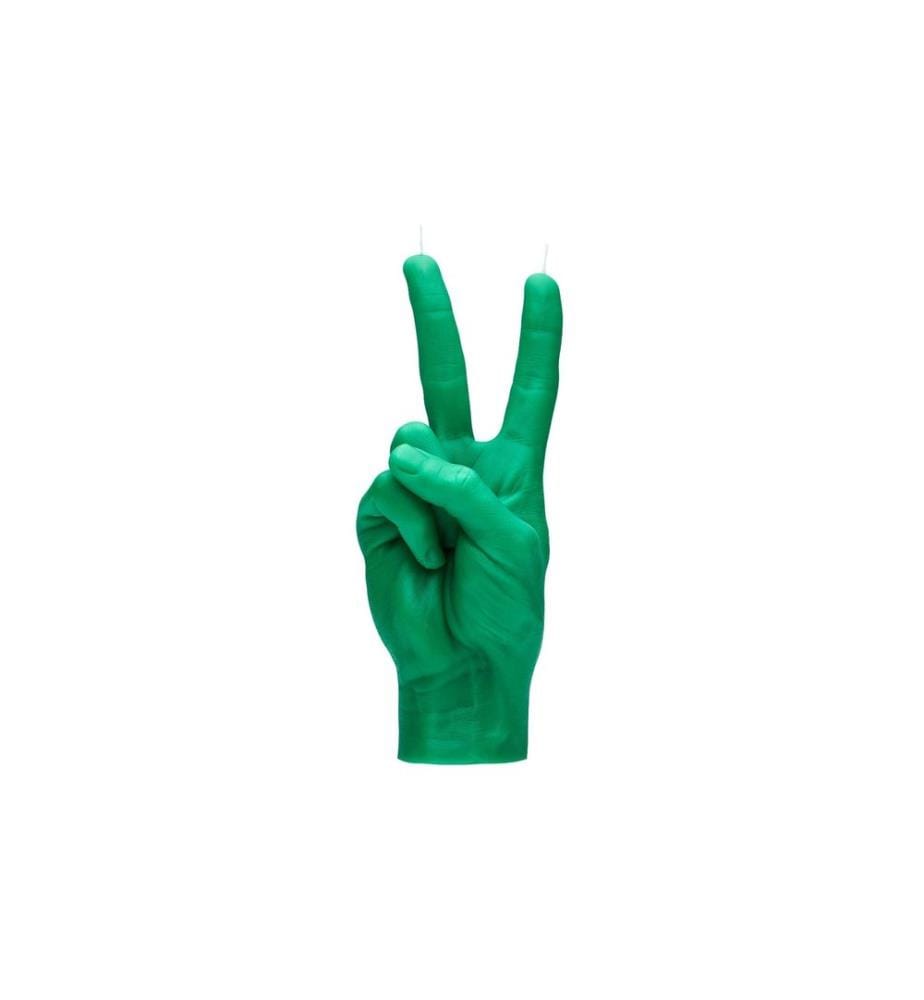 Mandatus - Bougie Candle Hand Victory, Vert