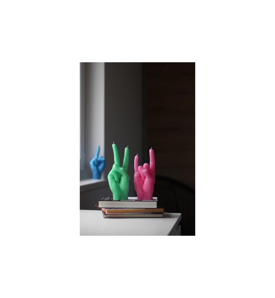 Mandatus - Bougie Candle Hand Victory, Vert