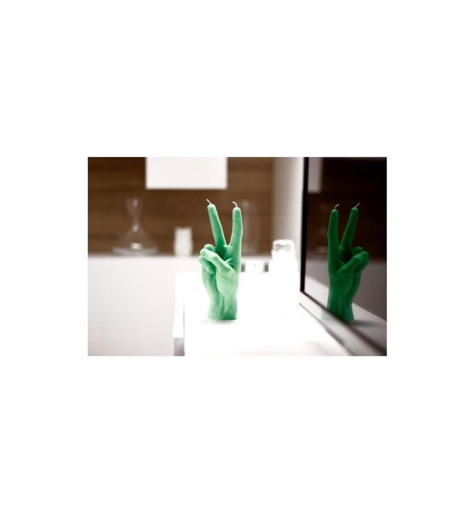 Mandatus - Bougie Candle Hand Victory, Vert
