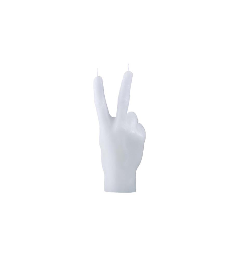 Mandatus - Bougie Candle Hand Victory, Blanc