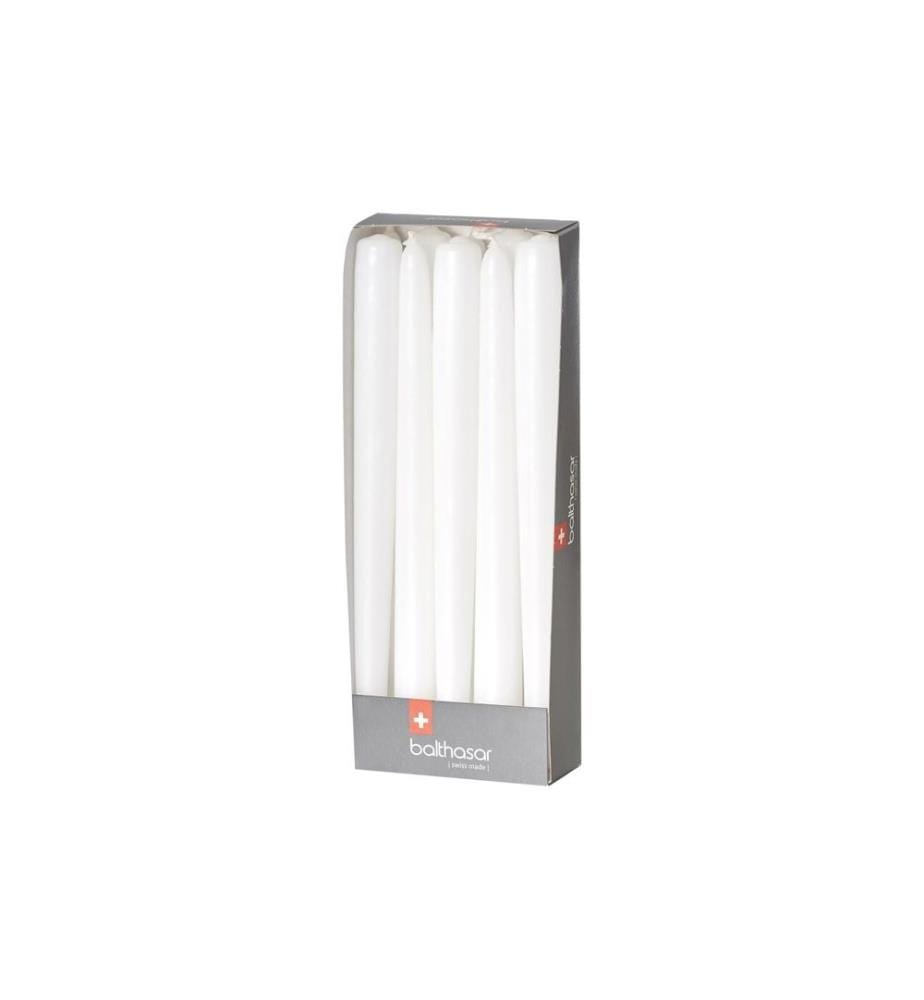 BALTHASAR - Etoilekerze 24 cm x 2.2 cm, Weiss, 10 Stück