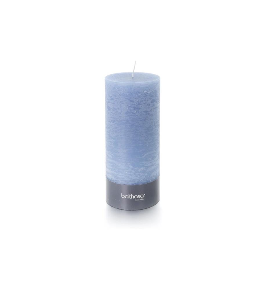 BALTHASAR - Zylinderkerze Rustico 20 x 9 cm, Denim