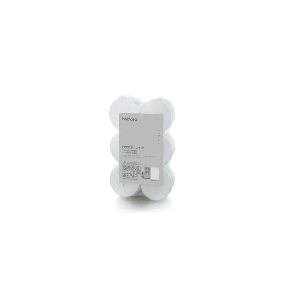 BALTHASAR - Teelichter Maxi, PC Hülle, 5.7 x 2.1 cm, 12 Stück