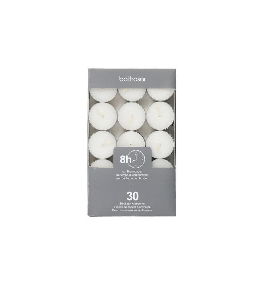 BALTHASAR - Teelichter 30 Stück, Weiss