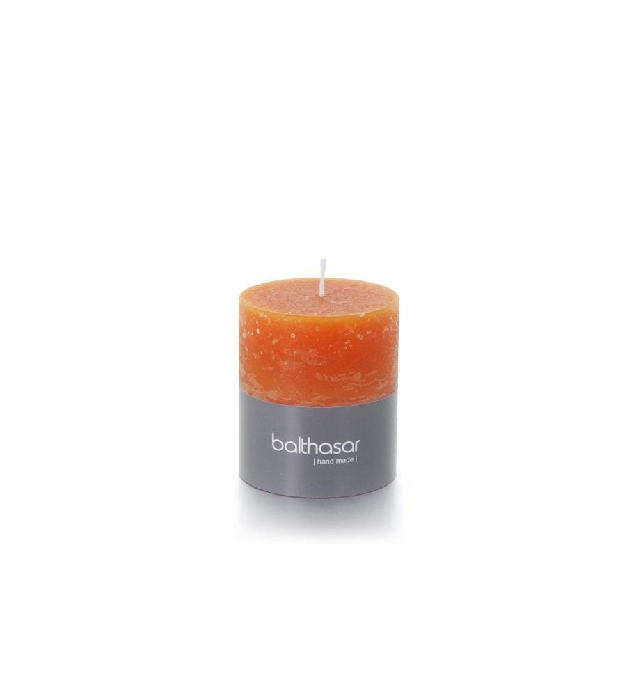 BALTHASAR - Bougie cylindrique Rustico 8 cm x 7 cm, Orange