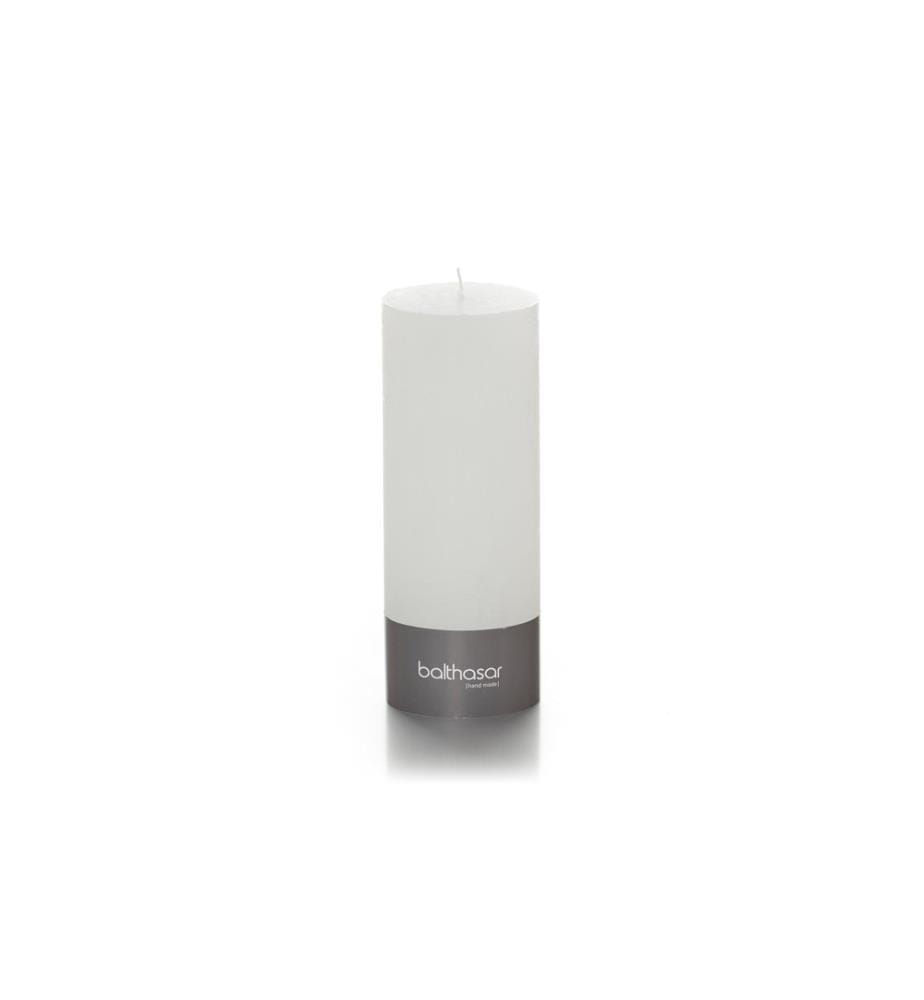 BALTHASAR - Bougie cylindrique Rustico 18 cm x 7 cm, Blanc