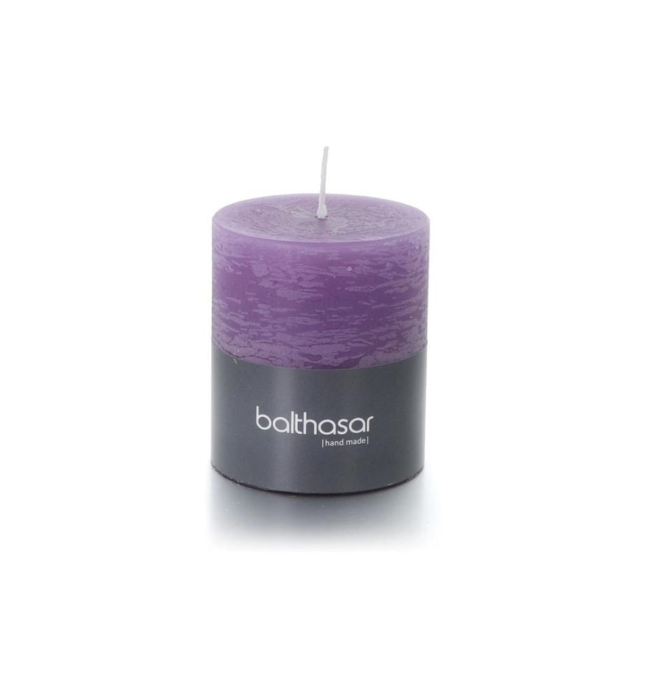 BALTHASAR - Bougie cylindrique Rustico 7 x 8 cm, lilas