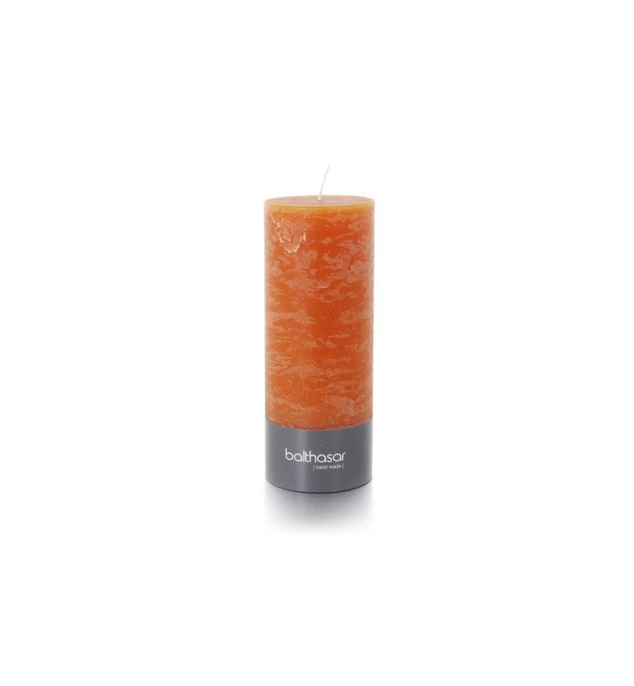 BALTHASAR - Bougie cylindrique Rustico 18 cm x 7 cm, Orange