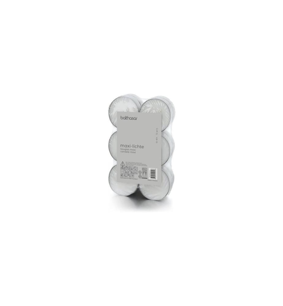 BALTHASAR - Teelichter Maxi, Alu, 5.7 x 2.2 cm, 12 Stück