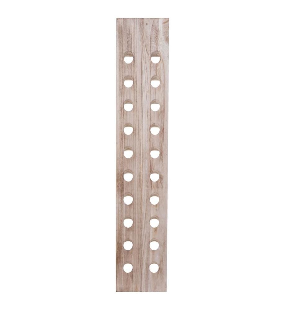 Decorative shaking board wine rack for 20 bottles Shabby natural brown
