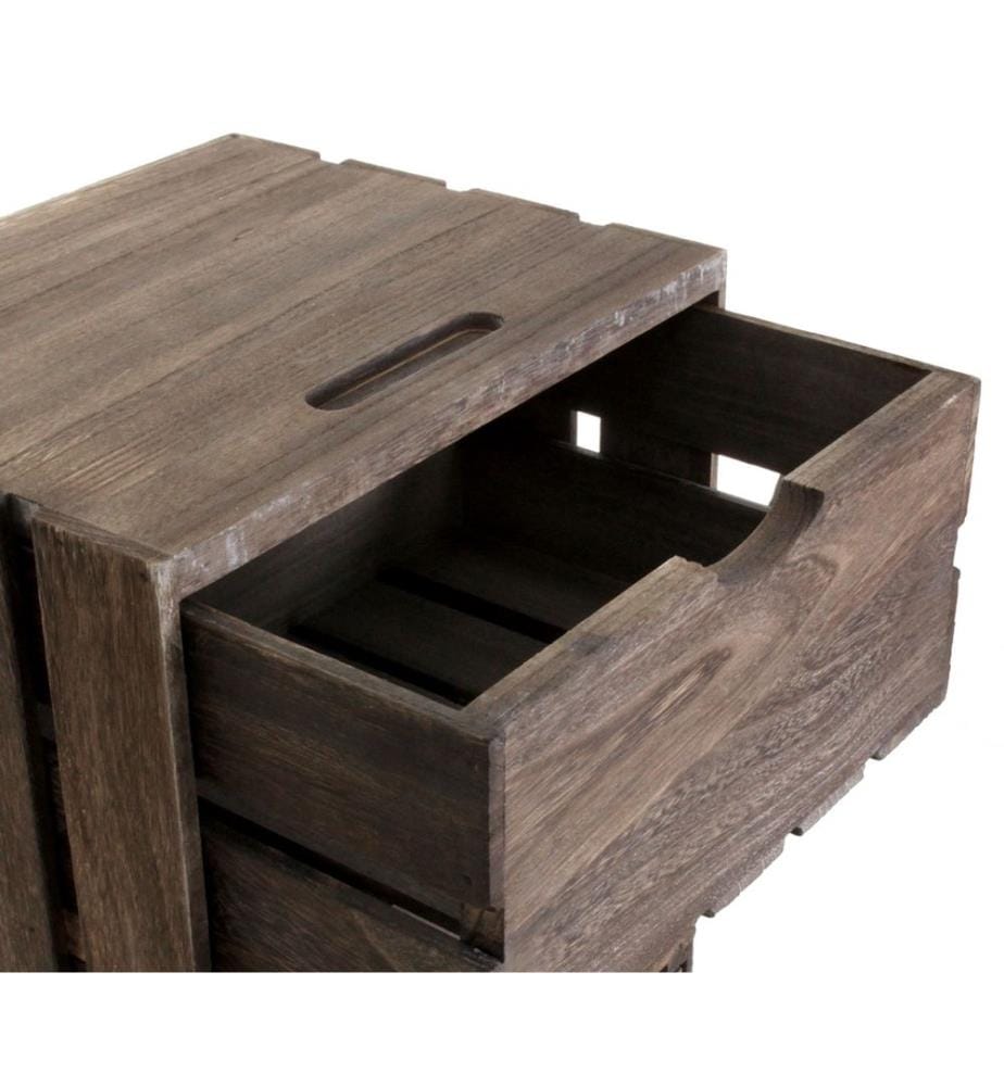 Co mmode, co mmode a cassetti, vintage in stile shabby - marrone