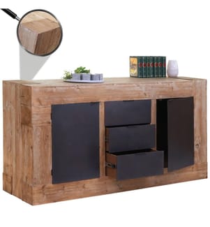 Buffet, bois de sapin rustique massif 90x160x45 cm 67kg
