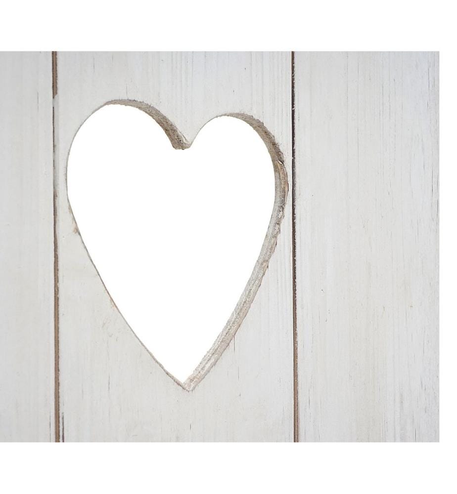 Wall shelf Wall panel with baskets solid wood - shabby white 70x40 cm