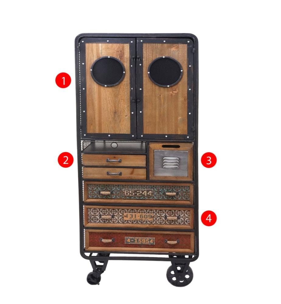 Apotheker Schrank Ko mmode - Tanne Holz massiv
