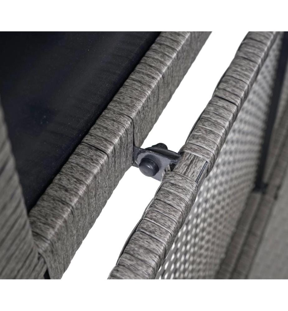 Poly-Rattan Box Basic gris 63x135x52 cm - 320l