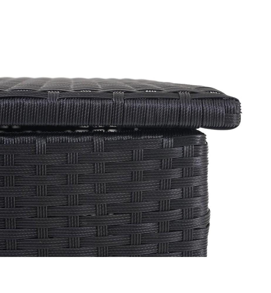 Poly-Rattan Box Basic noir 80x160x94 cm - 950l