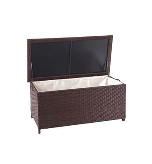 Poly-Rattan Kissenbox Premium braun 51x100x50 cm - 170l