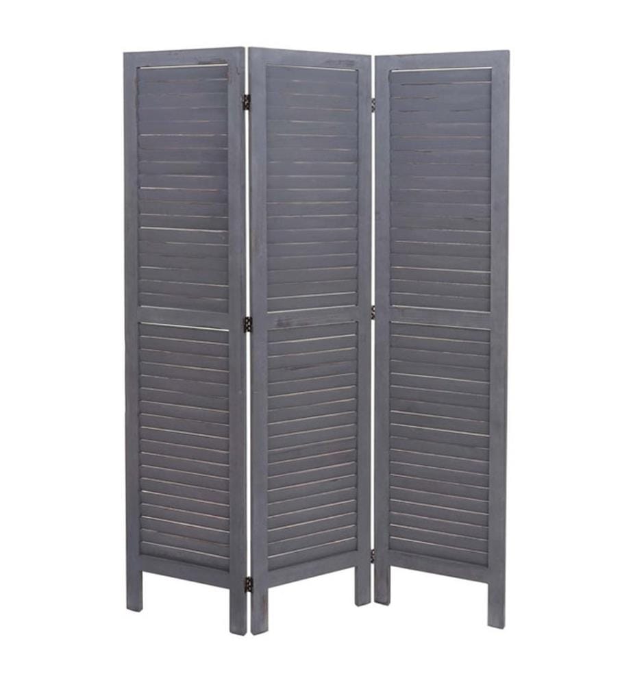 Paravent Cloison Shabby-Look 170x120 cm - gris