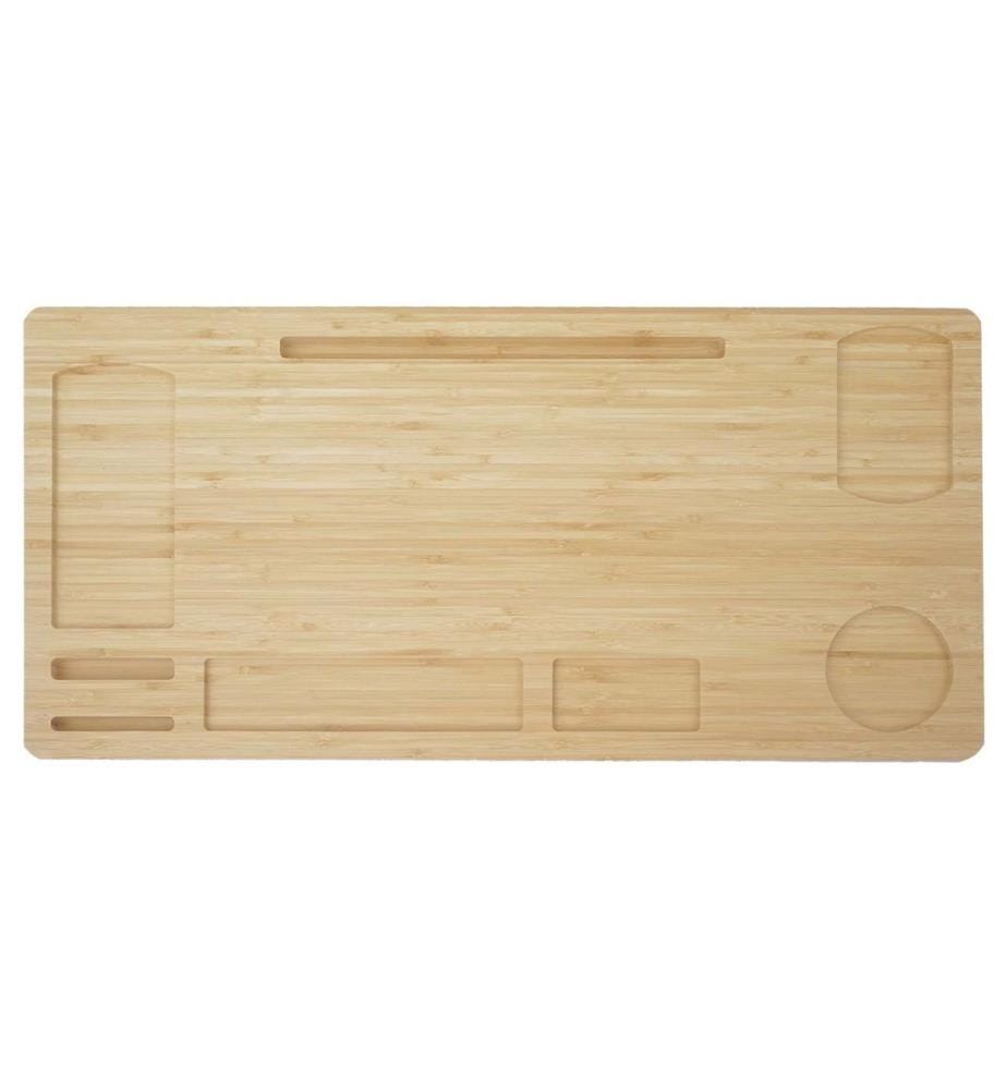 Supporto per monitor in bambù Organizzatore per scrivania 9x65x31 cm