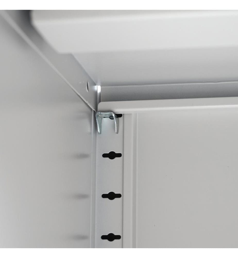 Boston filing cabinet with sliding doors 90x90x45 cm gray