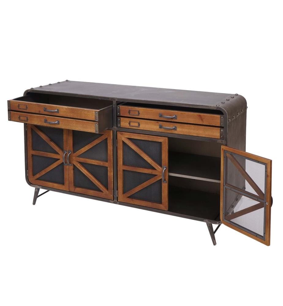 Sideboard Ko mmode Holz & Metall Industrial 80x126x38 cm