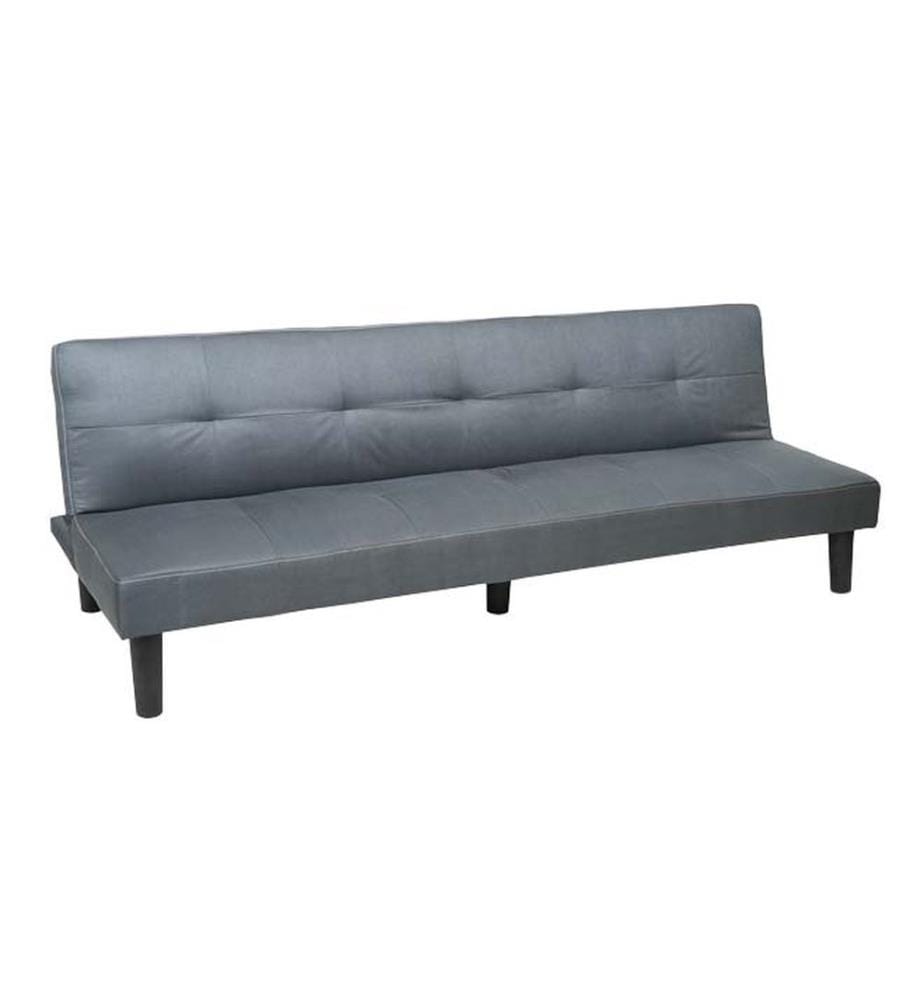 3er-Sofa, Couch Schlafsofa, Schlaffunktion 195 cm - Stoff Textil, grau
